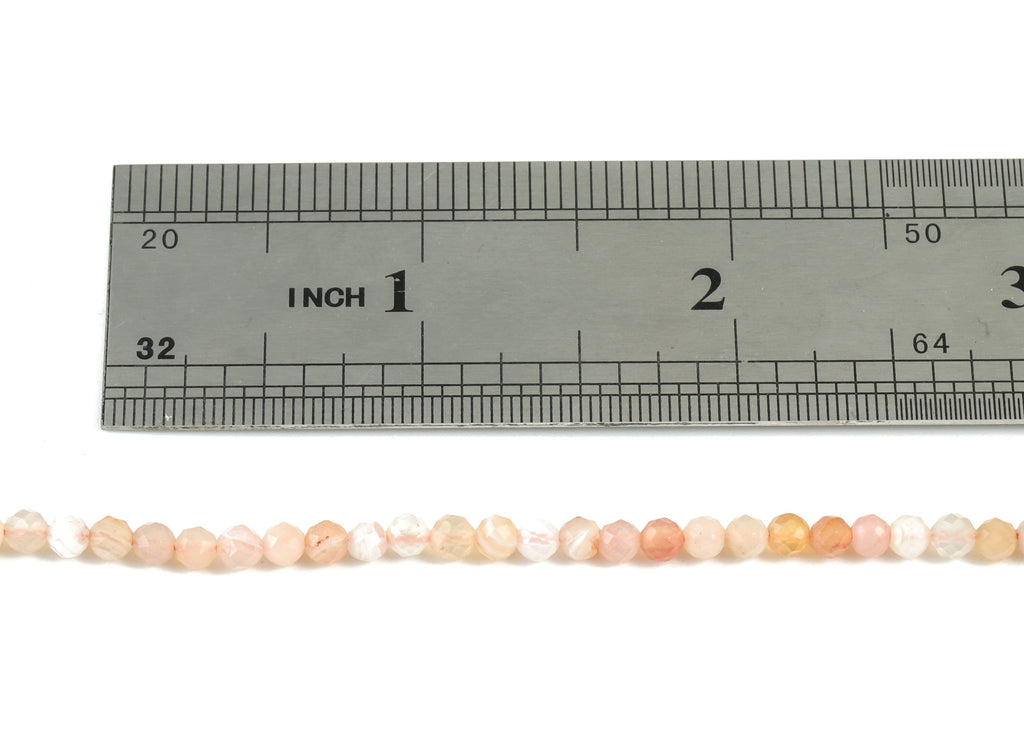 Persian Gulf Agate Round Beads 3mm - 15.5 inch - Faceted Round Gemstone Beads - Natural Stone Beads - 3x3mm - NS1256 - DOMEDBAZAAR