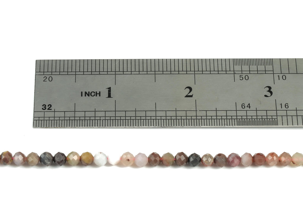 Agate Stone Round Beads 4mm - 15.5 inch - Faceted Round Gemstone Beads - Natural Stone Beads - 4x4mm - NS1271 - DOMEDBAZAAR