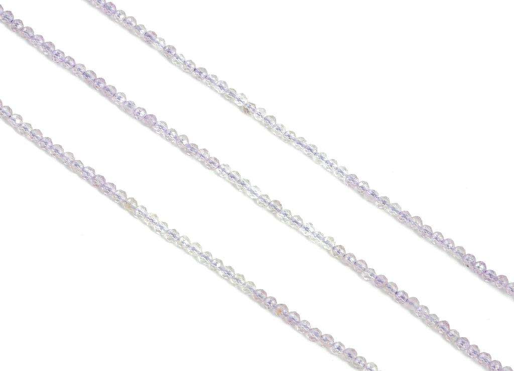 Purple Ghost Round Beads 2mm - 15.5 inch - Faceted Round Gemstone Beads - Natural Stone Beads - 2x2mm - NS1277 - DOMEDBAZAAR