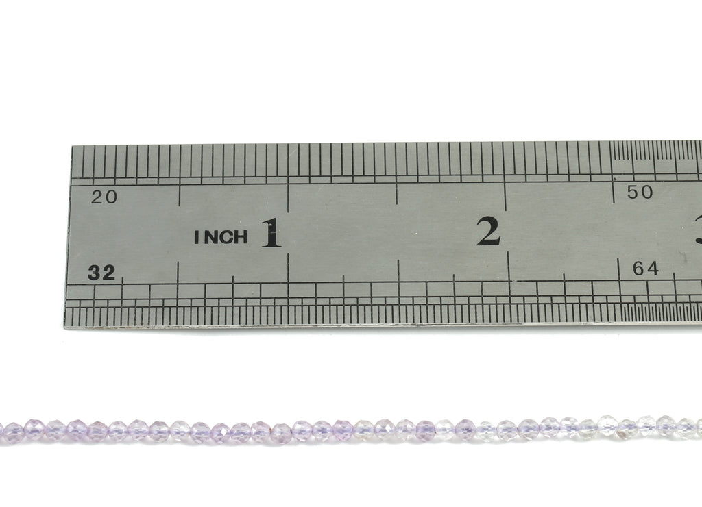 Purple Ghost Round Beads 2mm - 15.5 inch - Faceted Round Gemstone Beads - Natural Stone Beads - 2x2mm - NS1277 - DOMEDBAZAAR