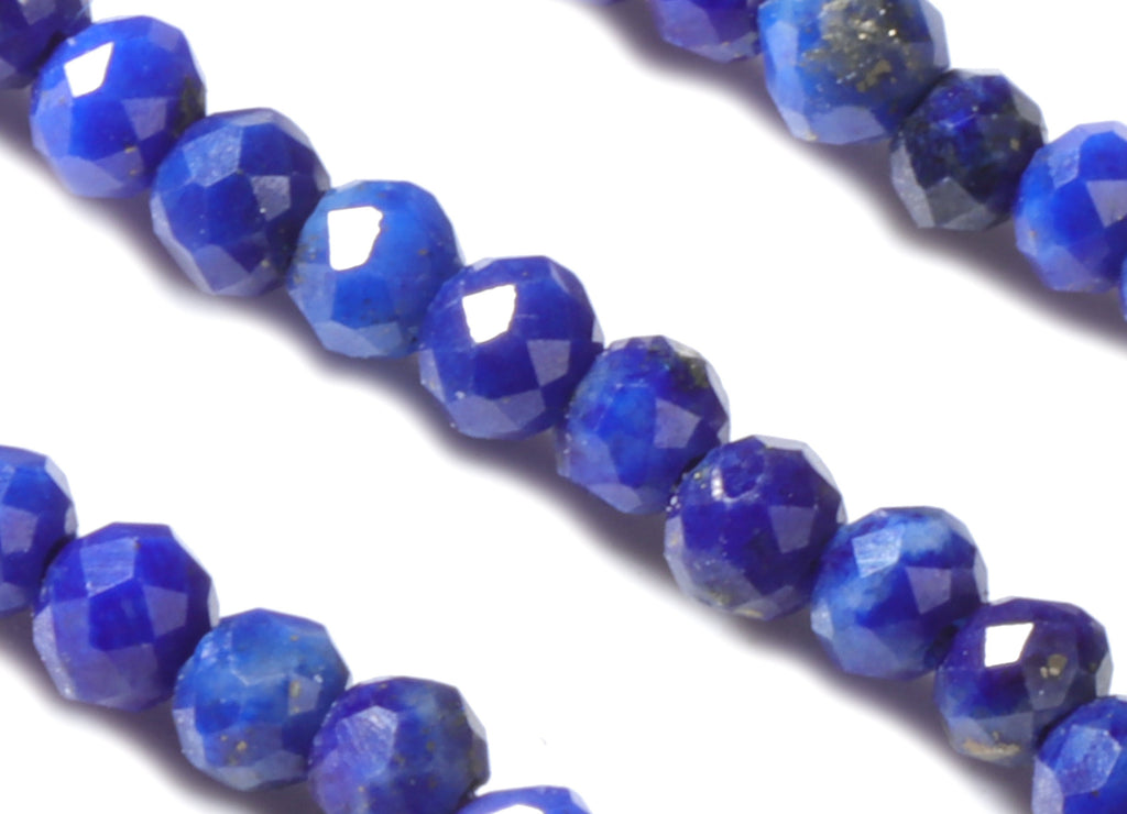 Lapis Lazuli Round Beads 2mm - 15.5 inch - Faceted Round Gemstone Beads - Natural Stone Beads - 2x2mm - NS1157 - DOMEDBAZAAR