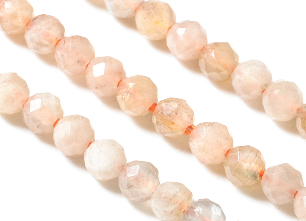Sun Stone Round Beads 2mm - 15.5 inch - Faceted Round Gemstone Beads - Choi Moon Bdeas - Natural Stone Beads - 2x2mm - NS1204 - DOMEDBAZAAR