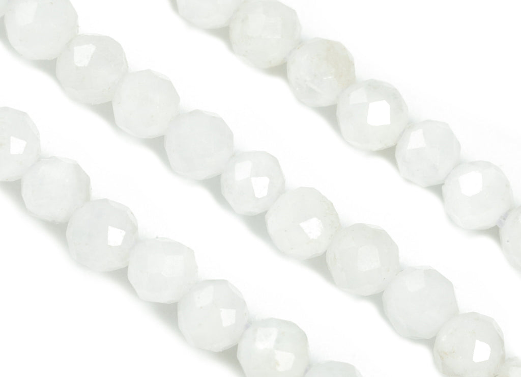 Moon Stone Round Beads 2-3mm - 15.5 inch - Faceted Round Gemstone Beads - Natural Stone Beads - 3x3mm - NS1280 - DOMEDBAZAAR