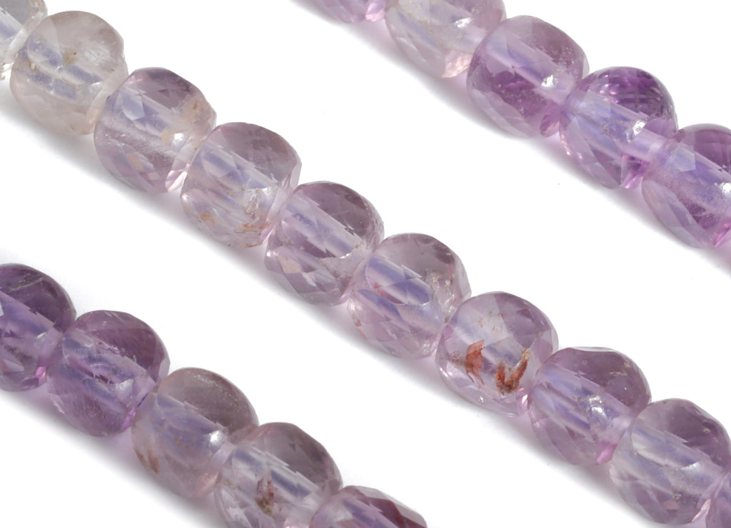 Amethyst Round Beads 4mm - 15.5 inch - Faceted Round Gemstone Beads - Natural Stone Beads - 4x4mm - NS1213 - DOMEDBAZAAR