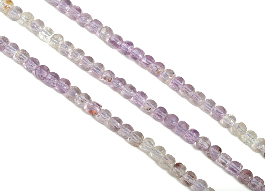 Amethyst Round Beads 4mm - 15.5 inch - Faceted Round Gemstone Beads - Natural Stone Beads - 4x4mm - NS1213 - DOMEDBAZAAR