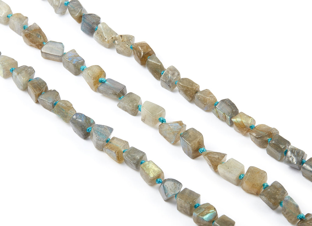 Gemstone Beads - Labradorite Rondelles Beads - 16.9&quot; / 51pcs / 1 Strand - 7.3x7.07mm - Natural Stone Beads - NS1005A - DOMEDBAZAAR