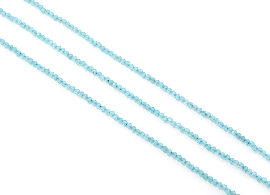Faceted Gemstone Beads - Apatite Beads - 15.7&quot; / 184PCS / 1 Strand - 2.34x2.34mm - Natural Stone Beads - NS1014B - DOMEDBAZAAR