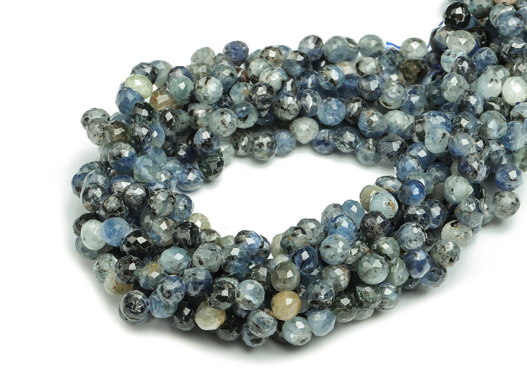 Kyanite Drop Beads 5.5mm - 15.5inch - Faceted Drop Gemstone Beads - Kyanite Beads - Natural Stone Beads - Jewelry Making -5.5x5.4mm- NS1392D - DOMEDBAZAAR