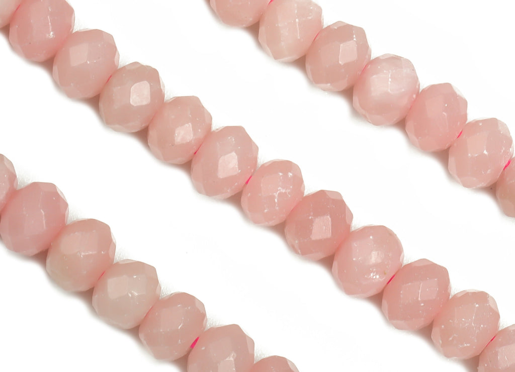 Powder Opal Rondelle Beads 3-5mm - 15.5 inch - Faceted Rondelle Gemstone Beads - Natural Stone Beads - Jewelry Supplies -3.0x5.0mm- NS1397 - DOMEDBAZAAR