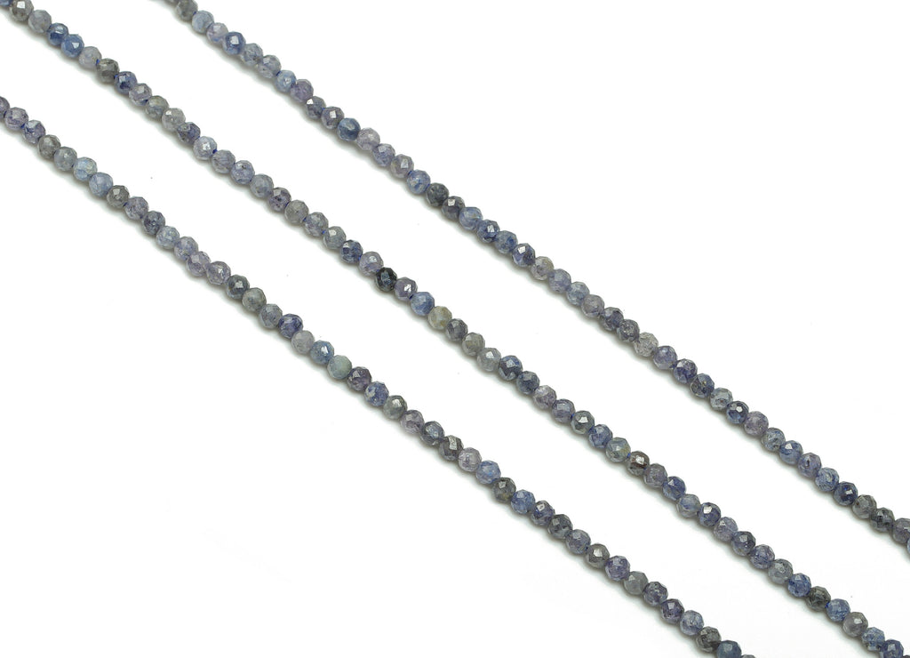 Sapphire Round Beads 2mm - 15.5 inch - Faceted Round Gemstone Beads - Natural Stone Beads - 2mm x 2mm - NS1475 - DOMEDBAZAAR