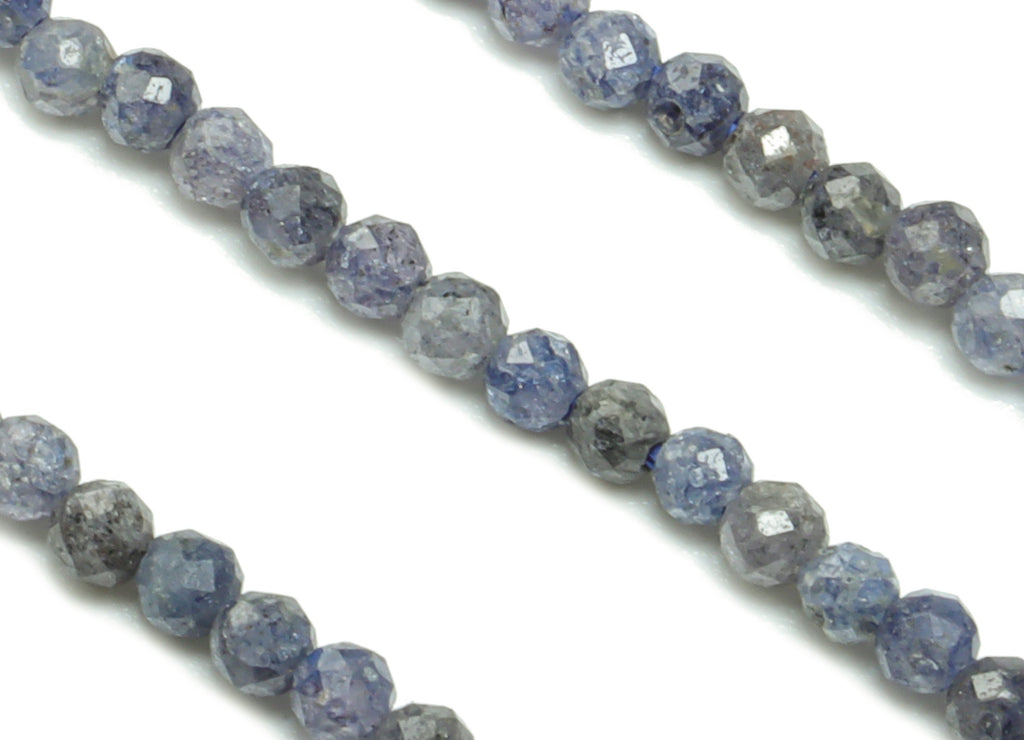 Sapphire Round Beads 2mm - 15.5 inch - Faceted Round Gemstone Beads - Natural Stone Beads - 2mm x 2mm - NS1475 - DOMEDBAZAAR