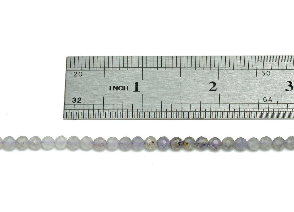 Iolite Round Beads 4mm - 15.5 inch - Round Gemstone Beads - Natural Stone Beads - 3.4mm - NS1492 - DOMEDBAZAAR