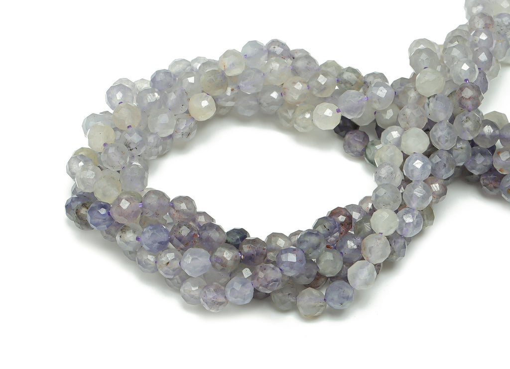 Iolite Round Beads 4mm - 15.5 inch - Round Gemstone Beads - Natural Stone Beads - 3.4mm - NS1492 - DOMEDBAZAAR
