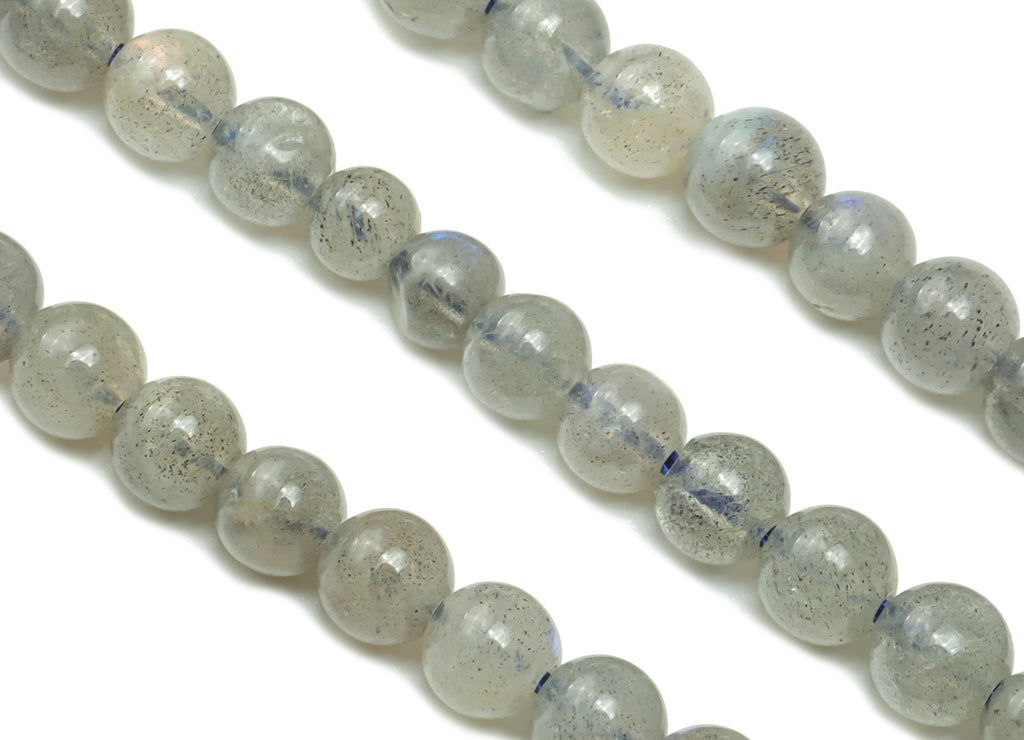 Labradorite Crystal Round Beads 4mm - 15.5 inch - Round Gemstone Beads -  Natural Stone Beads - 4x4mm - NS1470 - DOMEDBAZAAR