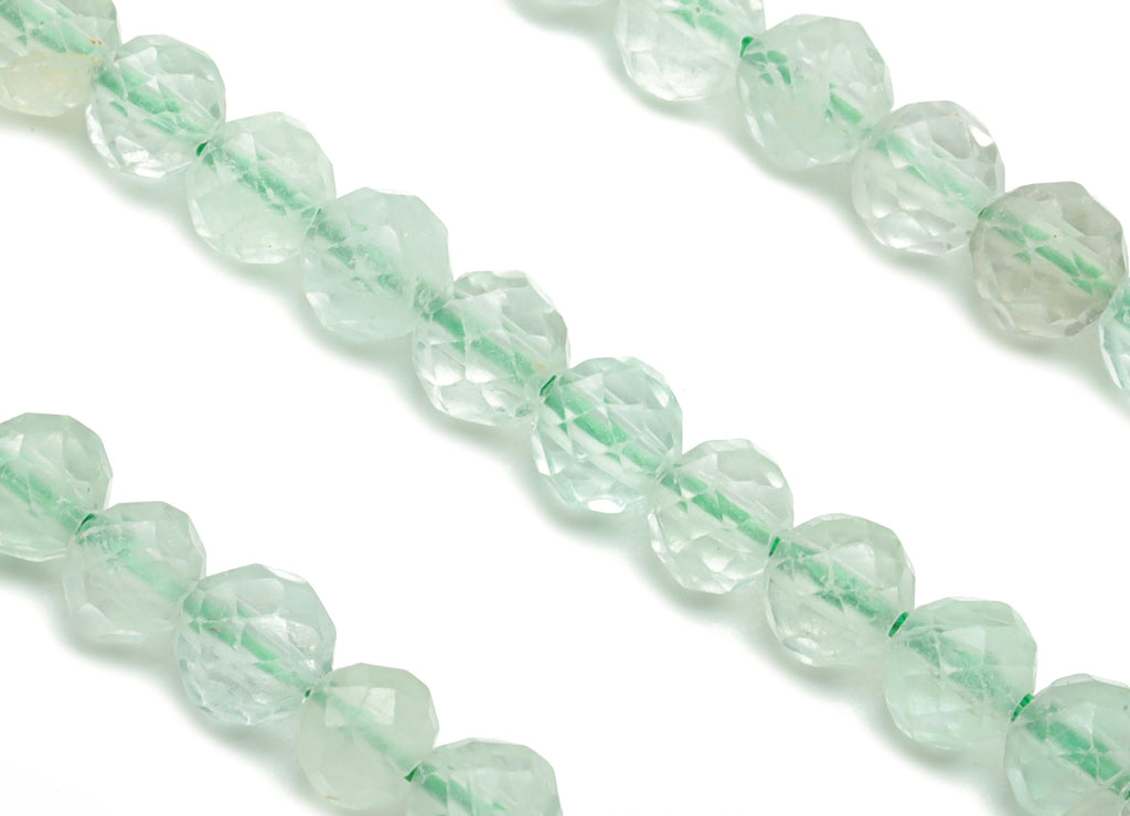 Fluorite Round Beads 4mm - 15.5 inch - Faceted Round Gemstone Beads - Natural Stone Beads - 4x4mm - NS1537 - DOMEDBAZAAR