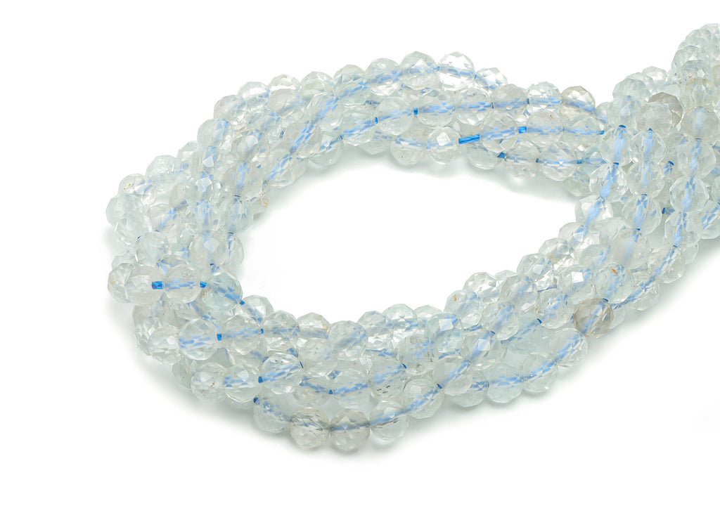 Topaz Stone Round Beads 4mm - 15.5 inch - Faceted Round Gemstone Beads - Natural Stone Beads - 4x4mm - NS1521 - DOMEDBAZAAR
