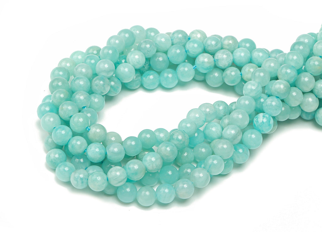 Amazonite Round Beads 4mm - 15.5 inch - Round Gemstone Beads - Natural Stone Beads  - 4x4mm - NS1482 - DOMEDBAZAAR