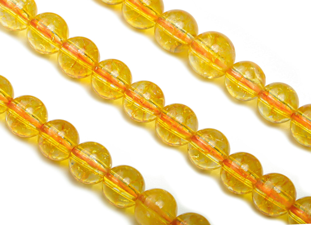 Citrine Round Beads 4mm - 15.5 inch -  Round Gemstone Beads - Natural Stone Beads - 4x4mm - NS1513 - DOMEDBAZAAR