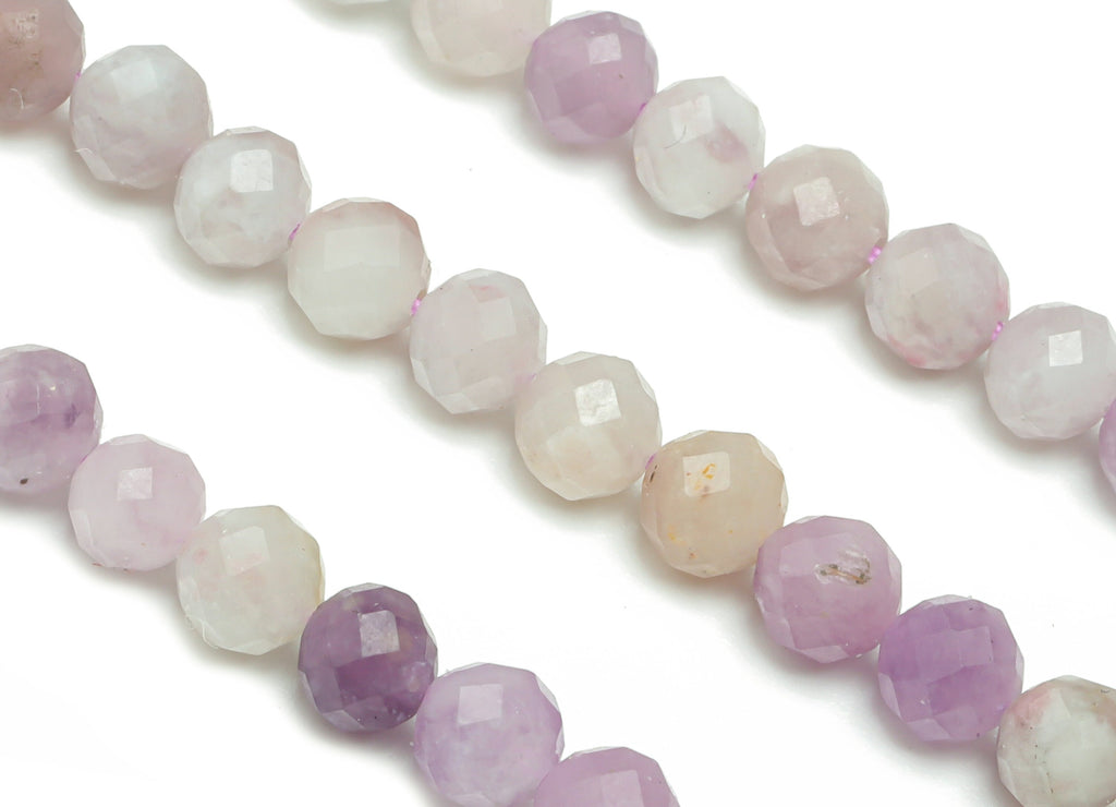 Lilac Round Beads 4mm - 15.5 inch - Faceted Round Gemstone Beads - Natural Stone Beads  - 4x4mm - NS1518 - DOMEDBAZAAR