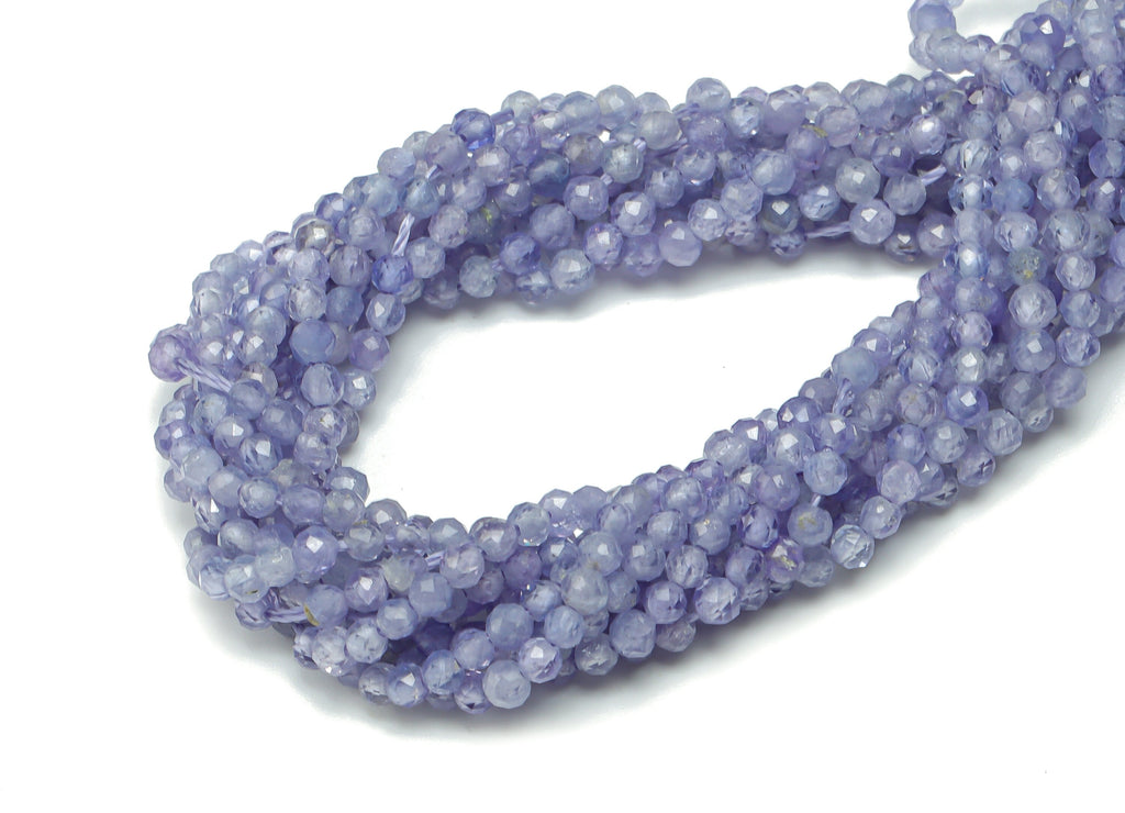 Tanzanite Round Beads 2mm - 15.5 inch - Faceted Round Gemstone Beads - Natural Stone Beads  - 2x2mm - NS1526 - DOMEDBAZAAR