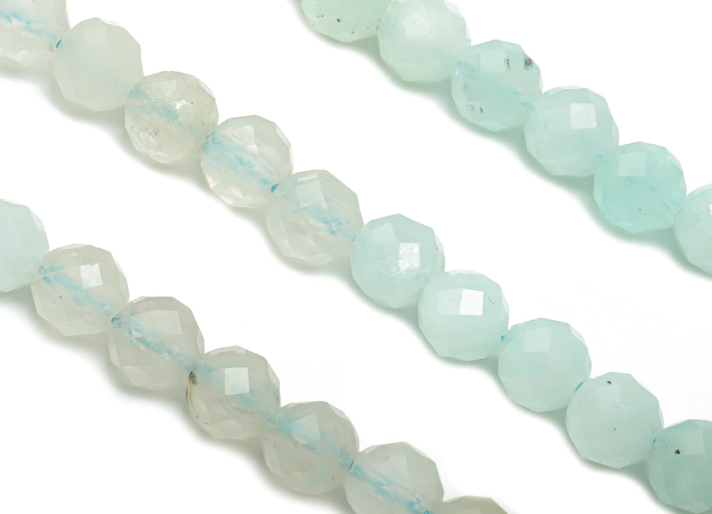 Amazonite Round Beads 4mm - 15.5 inch - Faceted Round Gemstone Beads - Natural Stone Beads  - 4x4mm - NS1529 - DOMEDBAZAAR