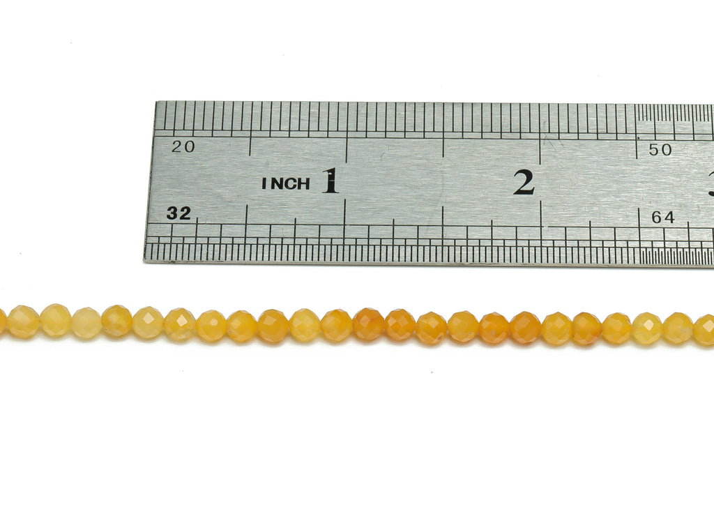 Topaz Round Beads 3mm - 15.5 inch - Faceted Round Gemstone Beads - Natural Stone Beads - 3x3mm - NS1490 - DOMEDBAZAAR