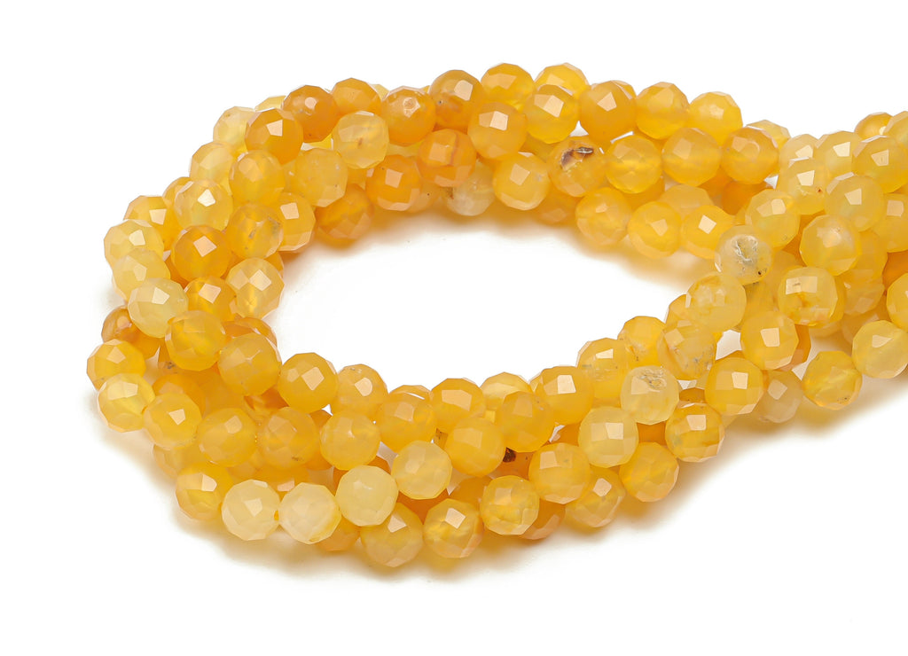 Topaz Round Beads 3mm - 15.5 inch - Faceted Round Gemstone Beads - Natural Stone Beads - 3x3mm - NS1490 - DOMEDBAZAAR