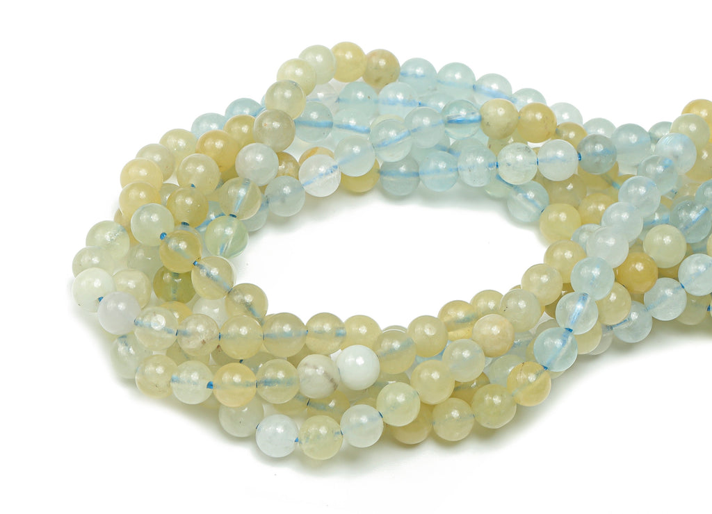 Aquamarine Round Beads 4mm - 15.5 inch - Round Gemstone Beads - Natural Stone Beads - 4x4mm - NS1483 - DOMEDBAZAAR