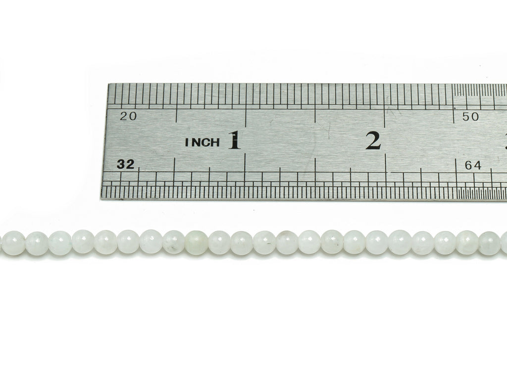 Blue Moonstone Round Beads 4mm - 15.5 inch - Round Gemstone Beads - Natural Stone Beads - 4x4m - NS1486 - DOMEDBAZAAR