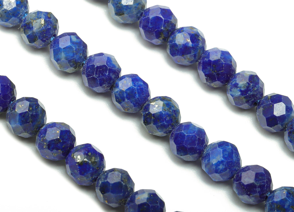 Lapis Lazuli Round Beads 4mm - 15.5 inch - Faceted Round Gemstone Beads - Natural Stone Beads - 4x4m - NS1511 - DOMEDBAZAAR