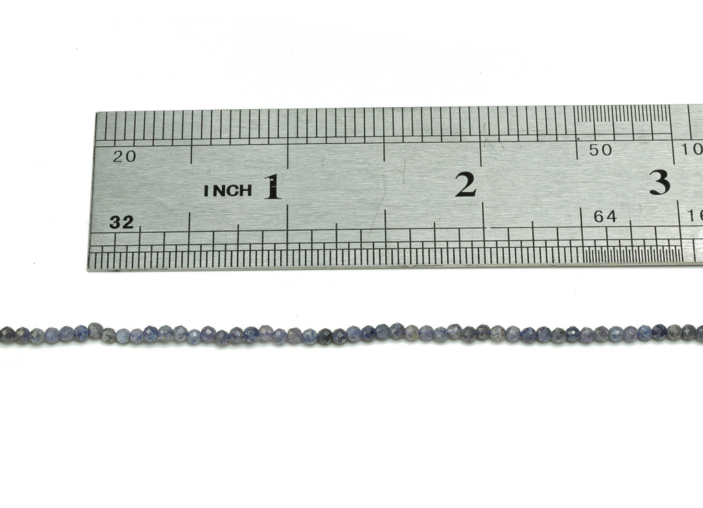 Sapphire Round Beads 2mm - 15.5 inch - Faceted Round Gemstone Beads - Natural Stone Beads - 2mm x 2mm - NS1475 - DOMEDBAZAAR