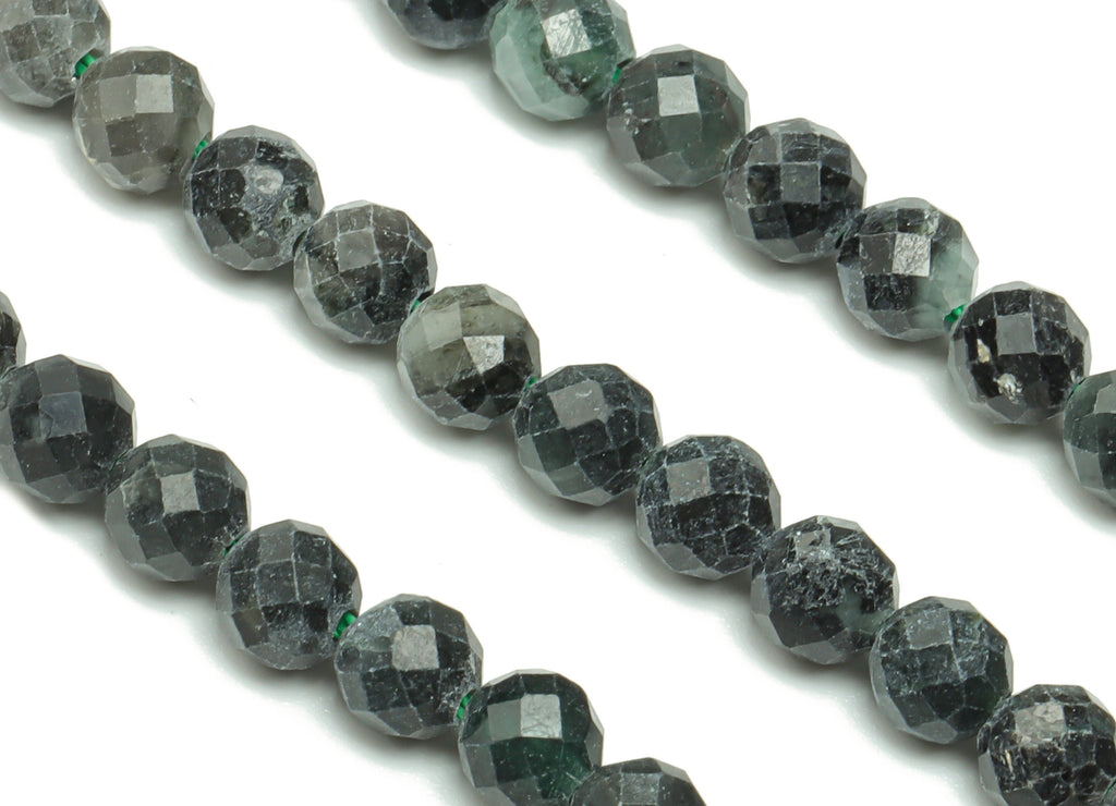 Emerald Round Beads 4.5mm - 15.5 inch - Faceted Round Gemstone Beads -  Natural Stone Beads - 4.5x4.5mm - NS1464 - DOMEDBAZAAR