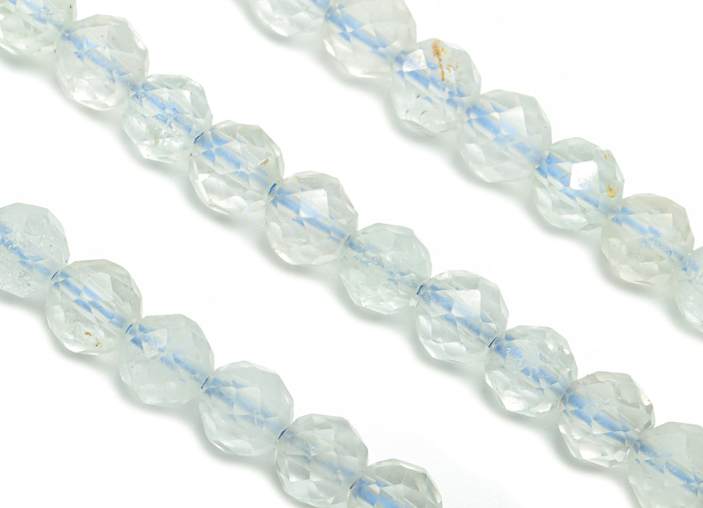 Topaz Stone Round Beads 4mm - 15.5 inch - Faceted Round Gemstone Beads - Natural Stone Beads - 4x4mm - NS1521 - DOMEDBAZAAR