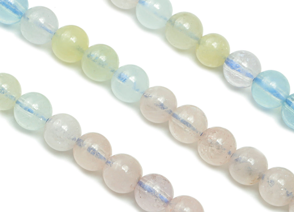 Aquamarine Round Beads 4mm - 15.5 inch - Round Gemstone Beads - Natural Stone Beads  - 4x4mm - NS1478 - DOMEDBAZAAR
