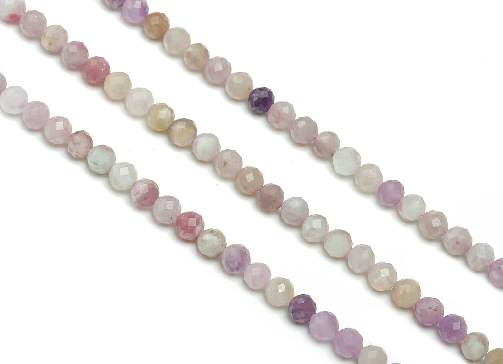 Lilac Round Beads 4mm - 15.5 inch - Faceted Round Gemstone Beads - Natural Stone Beads  - 4x4mm - NS1518 - DOMEDBAZAAR