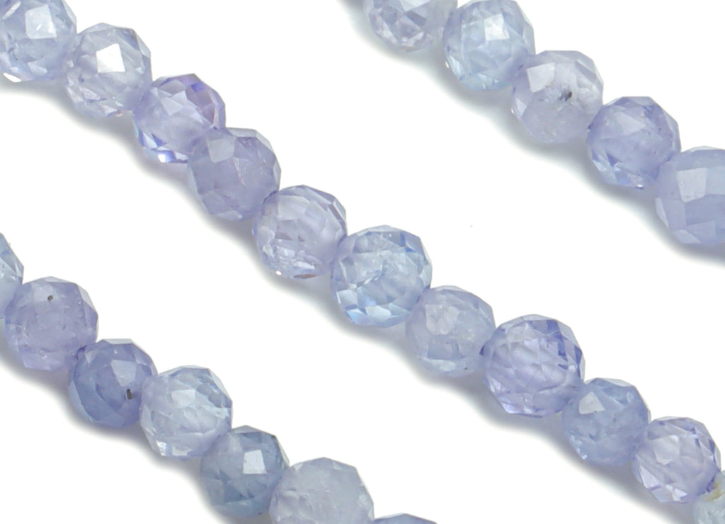 Tanzanite Round Beads 2mm - 15.5 inch - Faceted Round Gemstone Beads - Natural Stone Beads  - 2x2mm - NS1526 - DOMEDBAZAAR