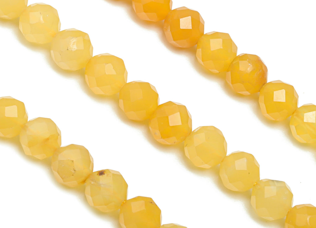 Topaz Round Beads 3mm - 15.5 inch - Faceted Round Gemstone Beads - Natural Stone Beads - 3x3mm - NS1490 - DOMEDBAZAAR