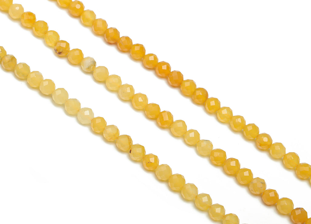 Topaz Round Beads 3mm - 15.5 inch - Faceted Round Gemstone Beads - Natural Stone Beads - 3x3mm - NS1490 - DOMEDBAZAAR
