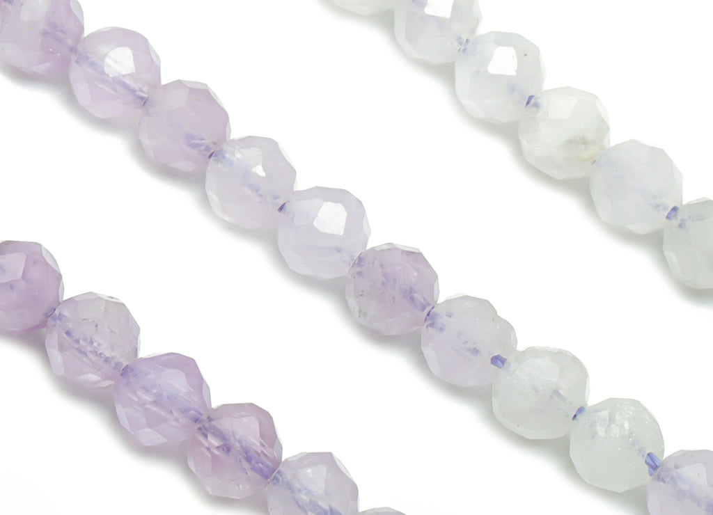 Lavender Round Beads 4mm - 15.5 inch -  Faceted Round Gemstone Beads - Natural Stone Beads - 4x4mm - NS1516 - DOMEDBAZAAR