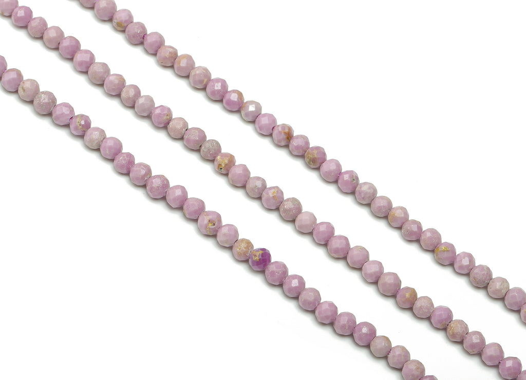 Ziyun Mother Round Beads 4mm - 15.5 inch - Faceted Round Gemstone Beads - Natural Stone Beads - 4x4mm - NS1494 - DOMEDBAZAAR
