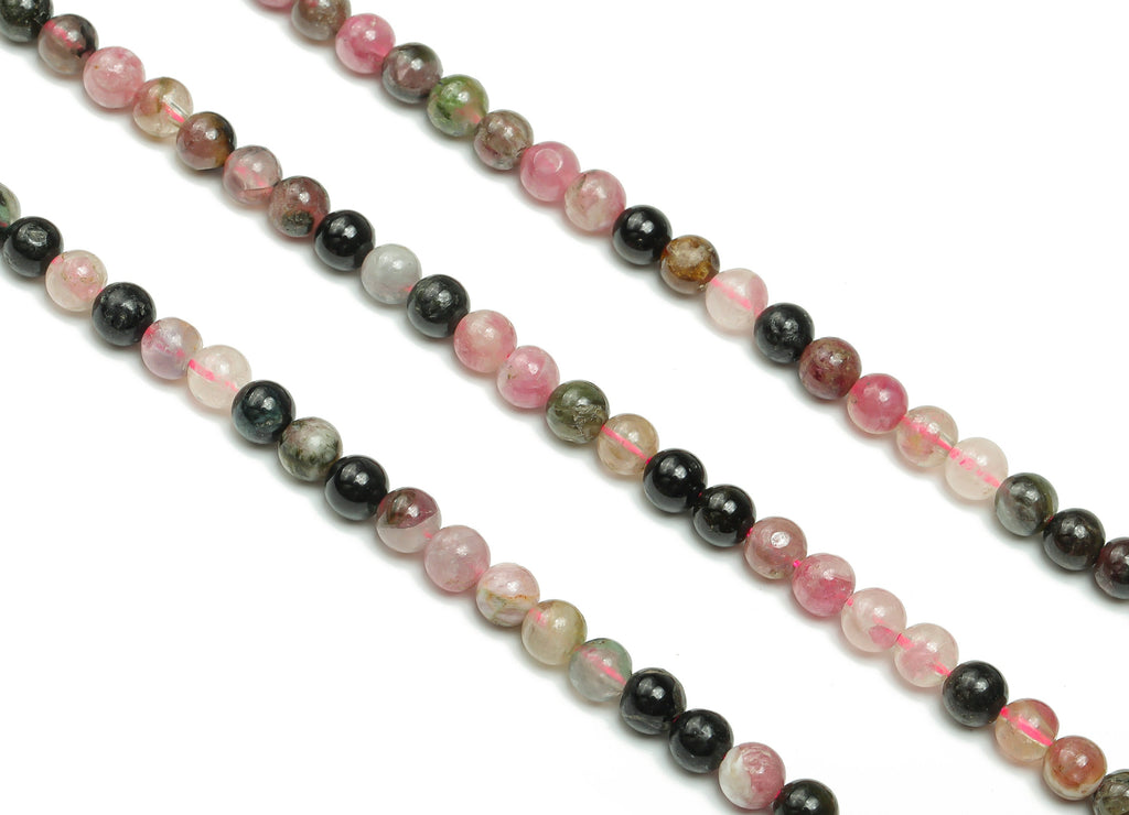 Tourmaline Round Beads 5mm - 15.5 inch - Round Gemstone Beads - Natural Stone Beads - 5x5m - NS1536 - DOMEDBAZAAR