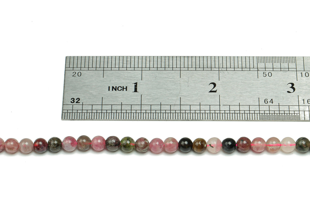 Tourmaline Round Beads 5mm - 15.5 inch - Round Gemstone Beads - Natural Stone Beads - 5x5m - NS1536 - DOMEDBAZAAR