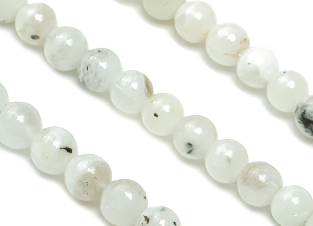 Blue Moonstone Round Beads 4mm - 15.5 inch - Round Gemstone Beads - Natural Stone Beads - 4x4m - NS1501 - DOMEDBAZAAR
