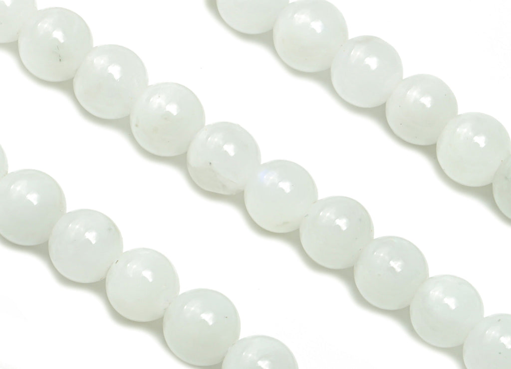 Blue Moonstone Round Beads 4mm - 15.5 inch - Round Gemstone Beads - Natural Stone Beads - 4x4m - NS1486 - DOMEDBAZAAR