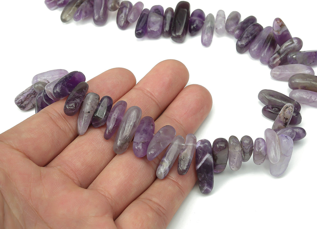 Amethyst Nugget Stone - 40cm / 1 strand - Large Chip - Natural Stone Beads - Jewelry Making Supplies - 20x7.08x6.65mm - NS1859A - DOMEDBAZAAR