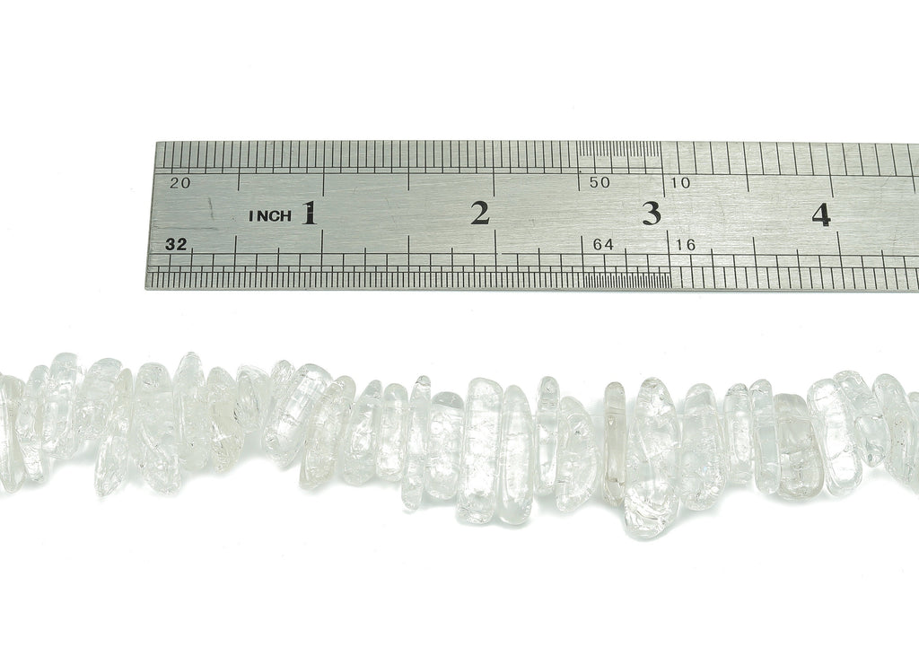 Clear Quartz Nugget Stone - 35cm / 1 strand - Large Chip - Natural Stone Beads - Jewelry Making Supplies - 25x8.33x5.42mm - NS1859J - DOMEDBAZAAR
