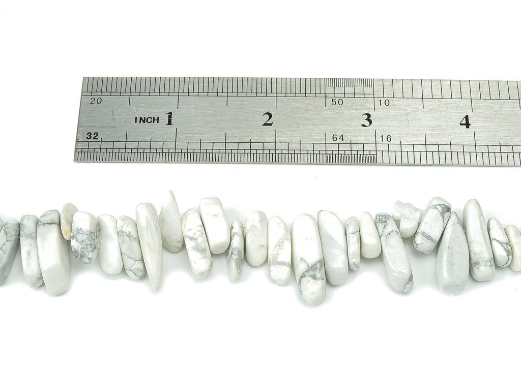Howlite Nugget Stone - 42cm / 1 strand - Large Chip - Natural Stone Beads - Jewelry Making Supplies - 21x9.2x7.68mm - NS1859F - DOMEDBAZAAR