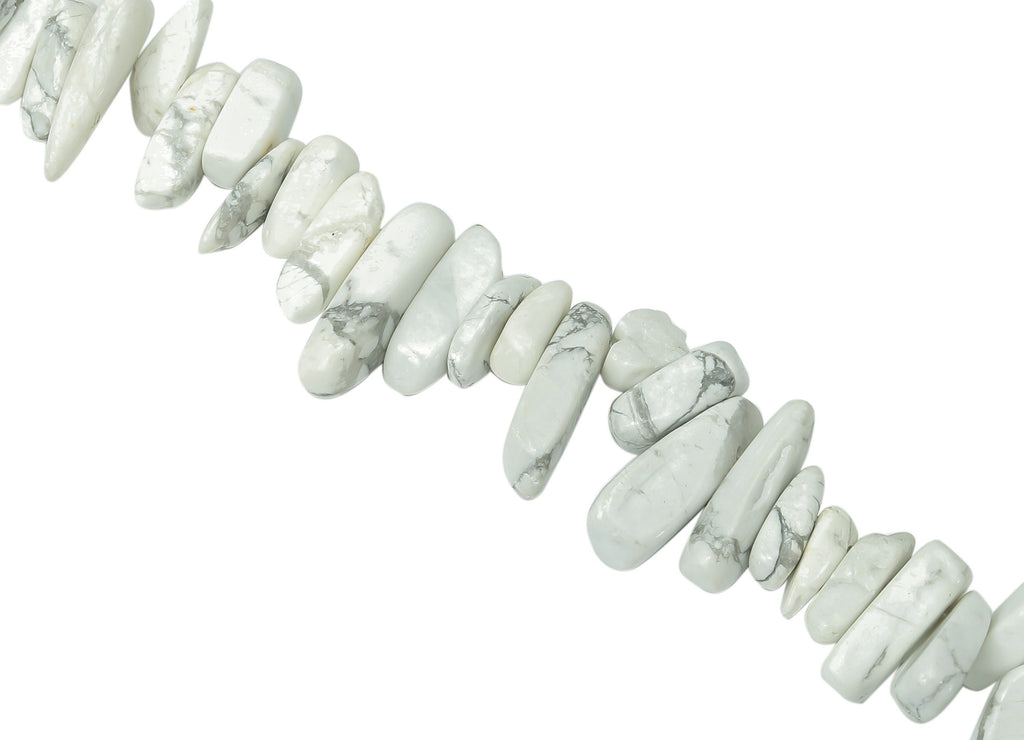 Howlite Nugget Stone - 42cm / 1 strand - Large Chip - Natural Stone Beads - Jewelry Making Supplies - 21x9.2x7.68mm - NS1859F - DOMEDBAZAAR