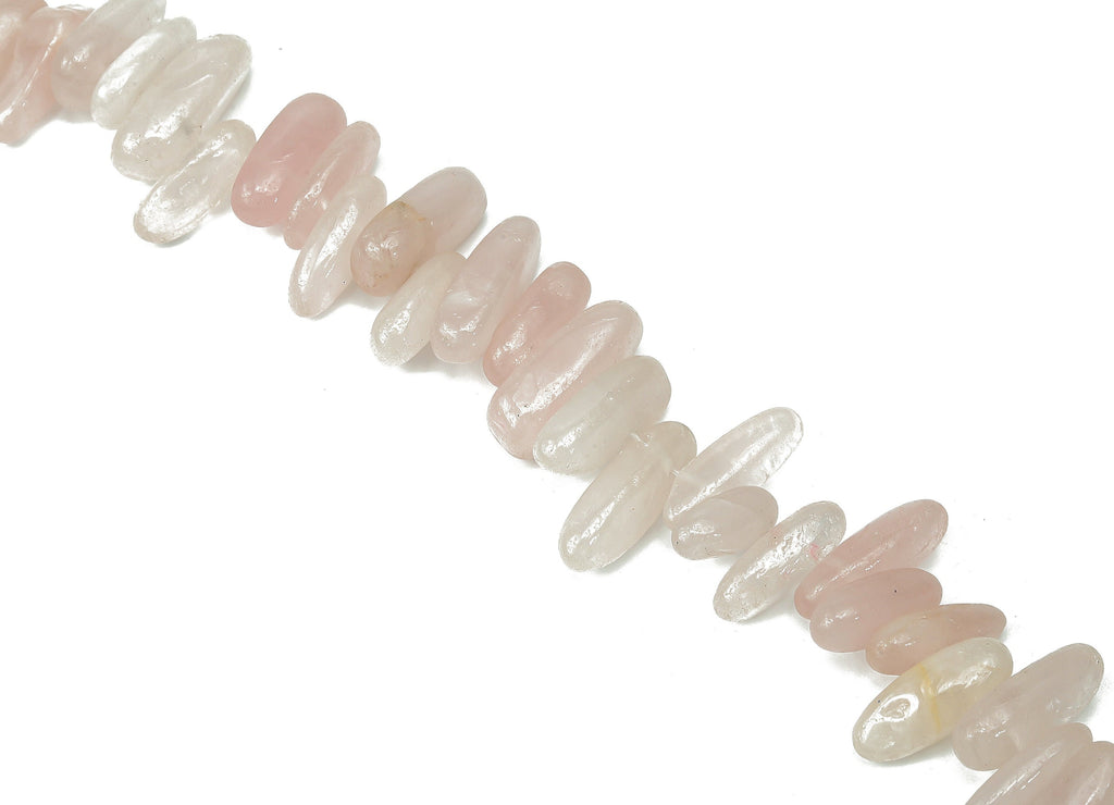 Rose Quartz Nugget Stone - 36cm / 1 strand - Large Chip - Natural Stone Beads - Jewelry Making Supplies - 23x7.46x6.68mm - NS1859D - DOMEDBAZAAR