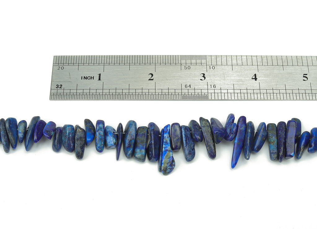Lapis Lazuli Nugget Stone - 39cm / 1 strand - Large Chip - Natural Stone Beads - Jewelry Making Supplies - 18x5.43x4.47mm - NS1859K - DOMEDBAZAAR